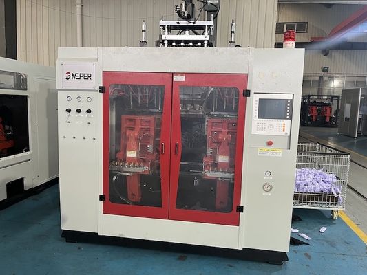 Three Head Plastic Bottle Blow Molding Machine For 1L Container Capacity Auto Defleshing System Included