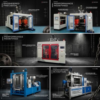 8.2 Ton Heavy Duty 80kW Plastic Container Blowing Machine for Oil Bottles